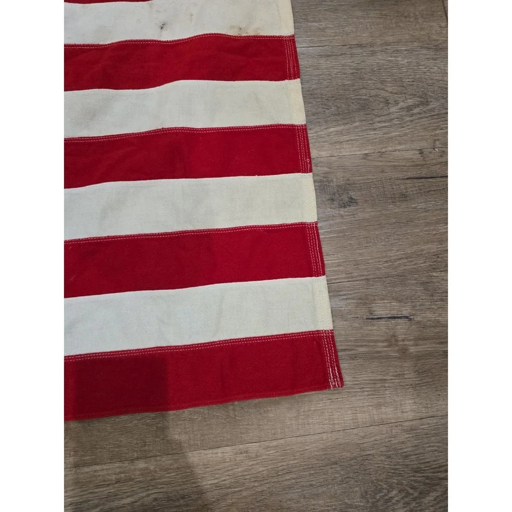 Vintage 3x5 Storm King Cotton American Flag – 50 Stars Sewn Stitched